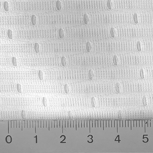 Tolle Optik für Ihren Bauzaun mit Mesh Fahnenstoff Großaufnahme des Meshfahnenstoffs